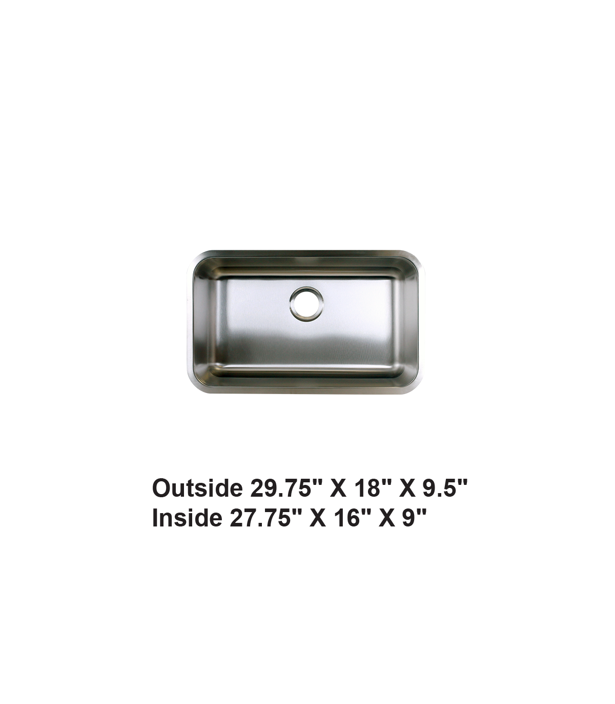 DS006 440 x 440mm Undermount Deep Single Bowl Handmade Stainless Steel Sink 