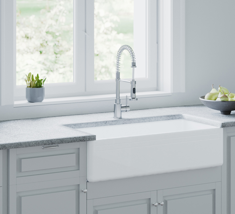 Dawn® Undermount Single to Double Combination Bowl Sink with Removable  Acrylic Glass Divider (PD1717) - Beyond Flooring