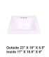 LS-C18-4 Drop-in Ceramic Sink White