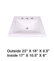 LS-C18-8 Drop-in Ceramic Sink White