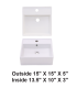 LS-C22 Above Counter Ceramic Sink White