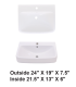 LS-C23 Above Counter Ceramic Sink White