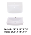 LS-C23 Above Counter Ceramic Sink White