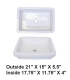 LS-C24 Above Counter Ceramic Sink White