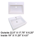 LS-C28 Above Counter Ceramic Sink White