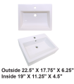 LS-C28 Above Counter Ceramic Sink White