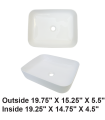 LS-C29 Above Counter Ceramic Sink White