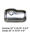 LS-69 Undermount Single Bowl Stainless Steel Sink