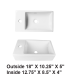LS-C36 Above Counter Ceramic Sink White