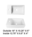 LS-C36 Above Counter Ceramic Sink White