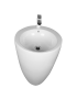 LS-C37 Pedestal Round Ceramic Sink White