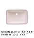 LS-C7 Undermount Rectangular Ceramic Sink Bisque