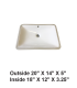 LS-C6ADA Undermount Rectangular Ceramic ADA Sink White