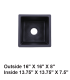 LS-GC26 Undermount Single Bowl Granite Composite Sink Black