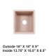 LS-GC28 Undermount Single Bowl Granite Composite Sink Bisque