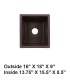 LS-GC28 Undermount Single Bowl Granite Composite Sink Coffee