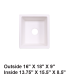 LS-GC28 Undermount Single Bowl Granite Composite Sink White