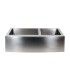 LS-F68-33 Double Bowl 60/40 Farmhouse Apron Front Stainless Steel Sink