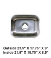LS-48 Undermount Single Bowl Stainless Steel Sink