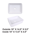LS-C11 Above Counter Ceramic Sink White