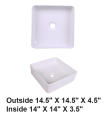 LS-C40 Vessel Ceramic Sink White
