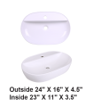 LS-C43 Vessel Ceramic Sink White