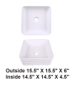 LS-C45 Vessel Ceramic Sink White