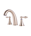LS-B312001 Widespread Bathroom Faucet with Pop-up Drain in Champagne Gold