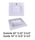 LS-C49 Vanity Top Ceramic Sink White