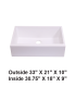 LS-GCF78 Single Bowl Farmhouse Apron Front Granite Composite Sink White