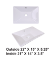 LS-C53 Vessel Ceramic Sink White