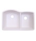 LS-GC68 Undermount Double Bowl 60/40 Granite Composite Sink White