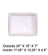 LS-C12 Undermount Rectangular Ceramic Sink White