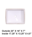 LS-C12 Undermount Rectangular Ceramic Sink White