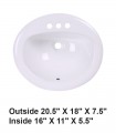 LS-C4 Drop-in Ceramic Sink White