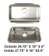 LS-78ADA Undermount Single Bowl Stainless Steel ADA Sink