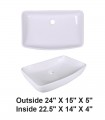 LS-C56 Vessel Ceramic Sink White