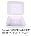 LS-C55 Vessel Ceramic Sink White