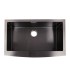 LS-F78-33 Black Single Bowl Farmhouse Apron Front Stainless Steel Sink