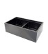 LS-F3219DBK Black Double Bowl Farmhouse Apron Front Stainless Steel Sink