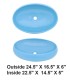 LS-C59 Above Counter Ceramic Sink Blue