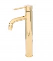 LS-B323101 Single Hole Vessel Bathroom Faucet in Gold