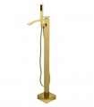 LS-F319104 Freestanding Tub Faucet with Handheld Shower in Gold