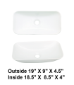 LS-C60 Vessel Ceramic Sink White