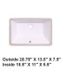 LS-C13 Undermount Rectangular Ceramic Sink White