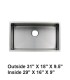 LS-H3118 Handmade Undermount Single Bowl Stainless Steel Sink