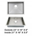 LS-H48ADA Undermount Single Bowl Stainless Steel ADA Sink