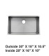 LS-H77 Handmade Undermount Single Bowl Stainless Steel Sink