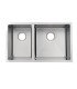 LS-H68R Handmade Undermount Reverse Double Bowl 60/40 Stainless Steel Sink