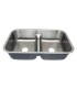 LS-88L Undermount Double Bowl 50/50 Stainless Steel Sink with Low-Divided